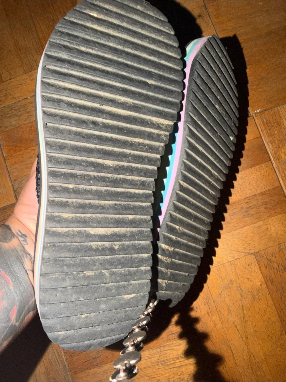 Roxy Kids Black Flip Flops with Pastel Logo